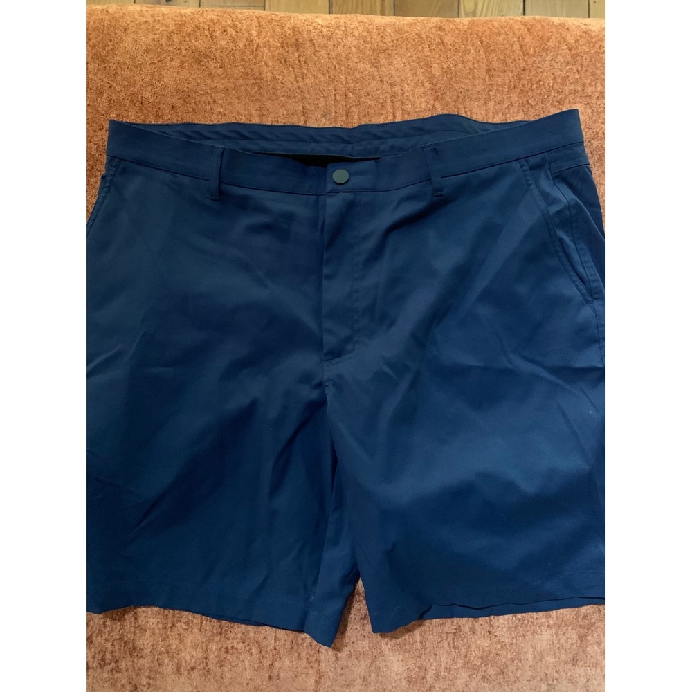 Roundtree & Yorke Performance Mens Navy Blue Golf Shorts Size 42 Flat Front